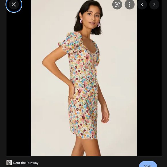 ANDAMANE DAISY DRESS - MINI FLORAL DRESS SIZE M - NWT - Picture 2 of 4